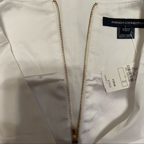 - NWT White French Connection mini Dress Cap sleeves. Size 2 - Picture 8 of 10